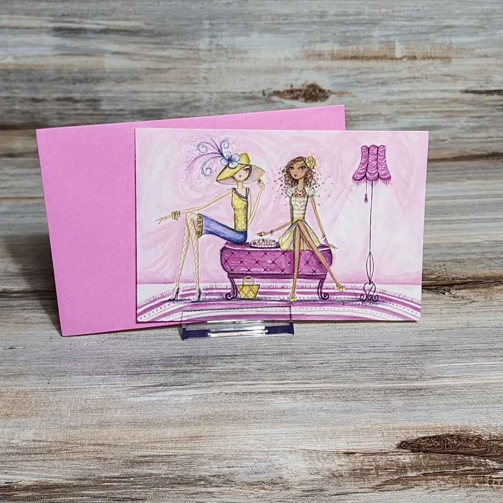 VHTF Bella Pilar Artist Designed Cards Set Of 4 Blank Cards And Envelopes